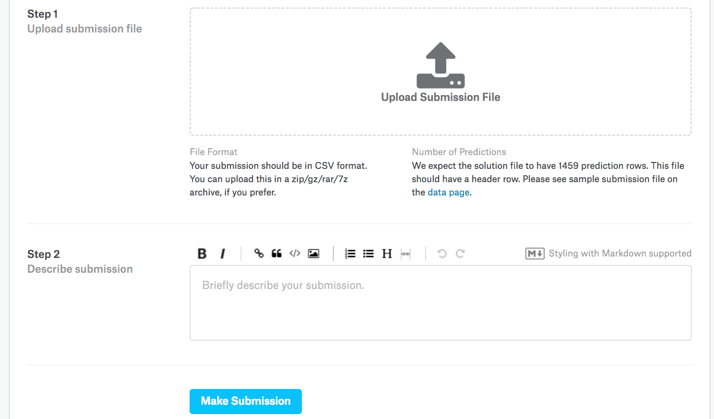 Enviando dados para o Kaggle